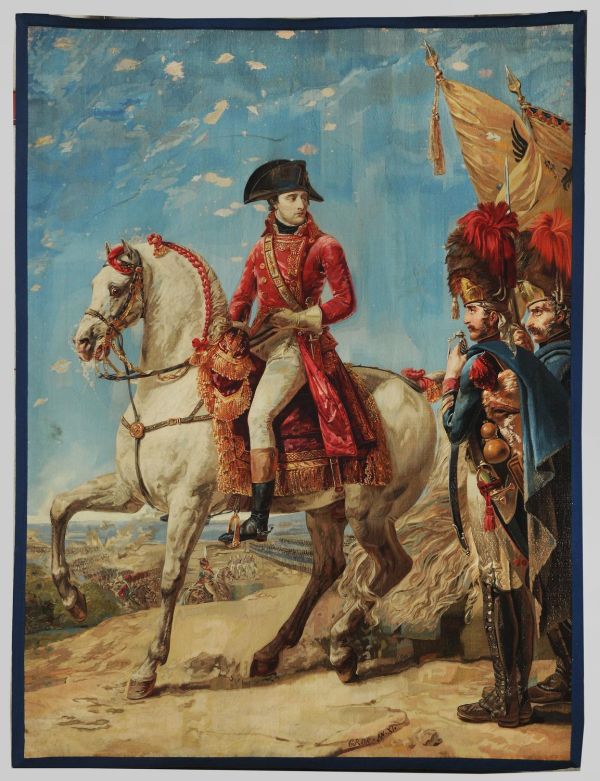 Bonaparte Premier Consul distribue des sabres d'honneur aux grenadiers de sa garde après bataille de Marengo