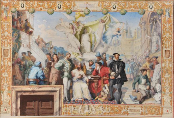 Tenture dite de la Chambre de Mazarin
Génie des Lettres, Sciences, Arts pendant la Renaissance