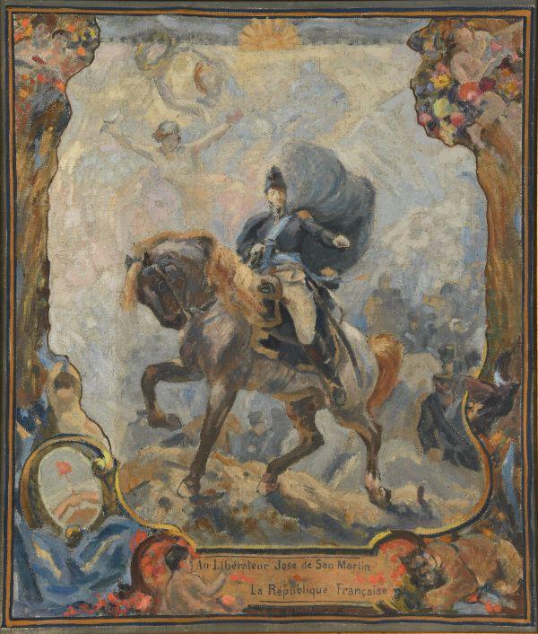 Le Général San Martin au passage des Andes