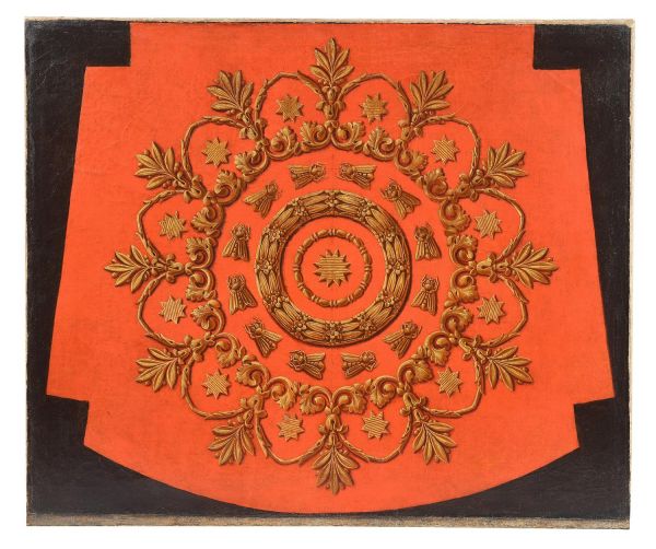 Modèle pour le fond d'un fauteuil (second meuble en tapisserie du grand cabinet de l'empereur aux Tuileries)