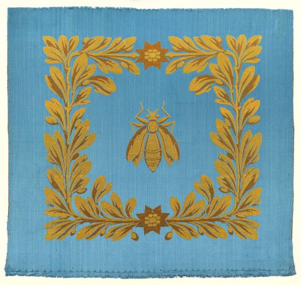 Garniture de sièges en damas bleu pour le Premier Salon de l'Empereur Napoléon au palais de Meudon