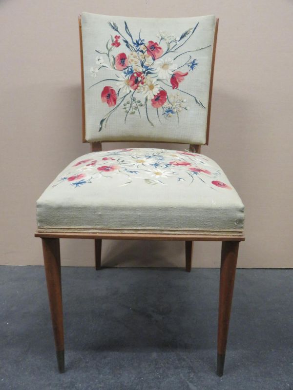 Chaise à décor "Fleurs des champs"