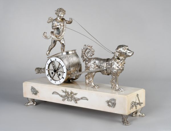 Pendule "Le Char de la Fidélité", du boudoir d'argent de Caroline Murat au palais de l'Élysée