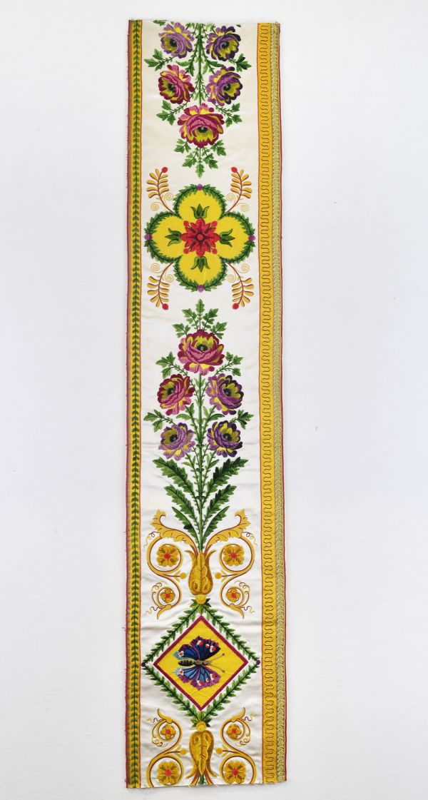 Bordure pour tenture et encadrement de panneaux du salon du petit appartement de l'Impératrice à Versailles
