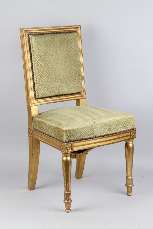 Chaise du grand cabinet de l'empereur Napoleon Ier au palais de Saint-Cloud