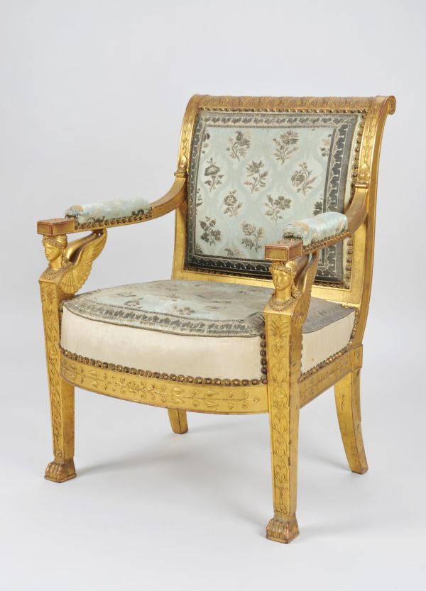 Fauteuil du deuxième salon de Jean-Baptiste Treilhard au palais du Directoire exécutif
