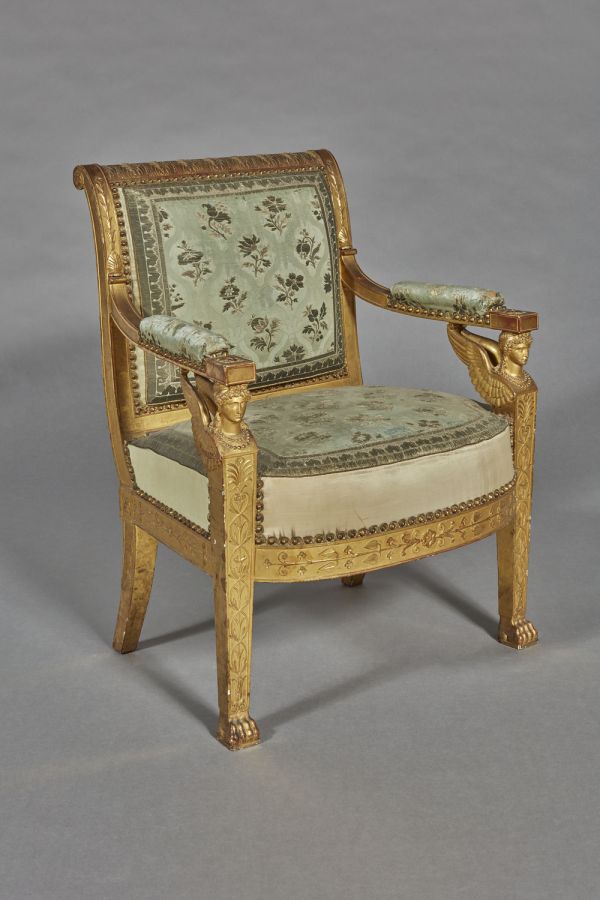 Fauteuil du deuxième salon de Jean-Baptiste Treilhard au palais du Directoire exécutif