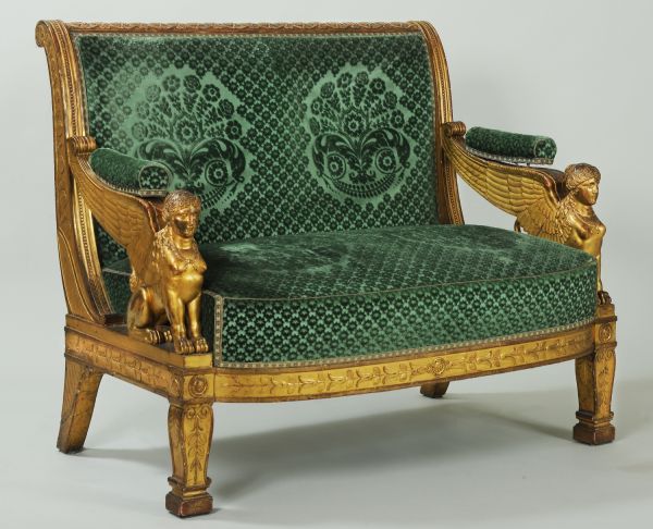 Demi-canapé du grand salon de Joachim Murat au palais de l'Élysée