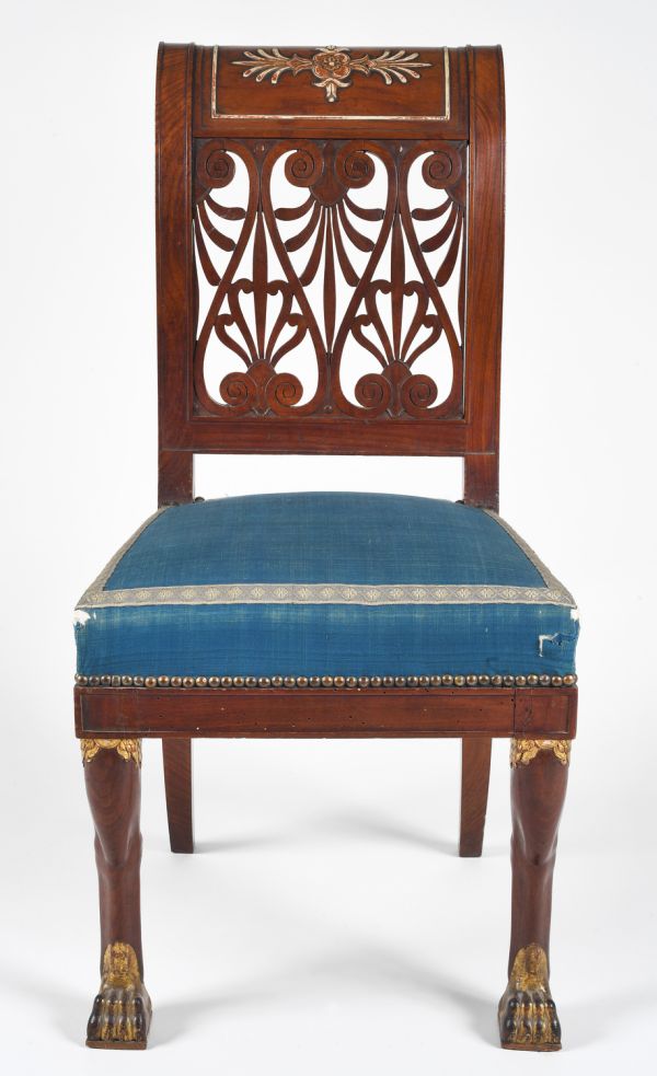 Chaise du pavillon du Couchant au palais du Directoire exécutif, utilisée dans la chambre de Joséphine au palais des Tuileries (?)