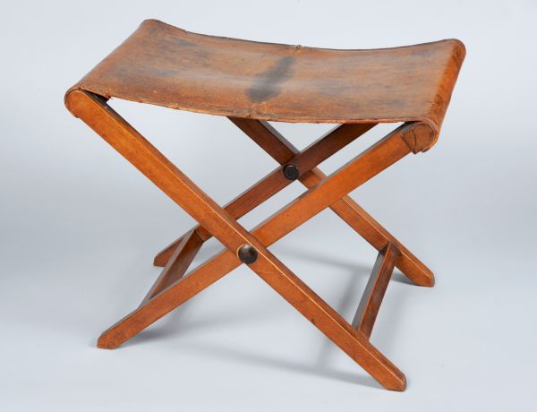 Tabouret pliant dit du mobilier de campagne de Napoléon