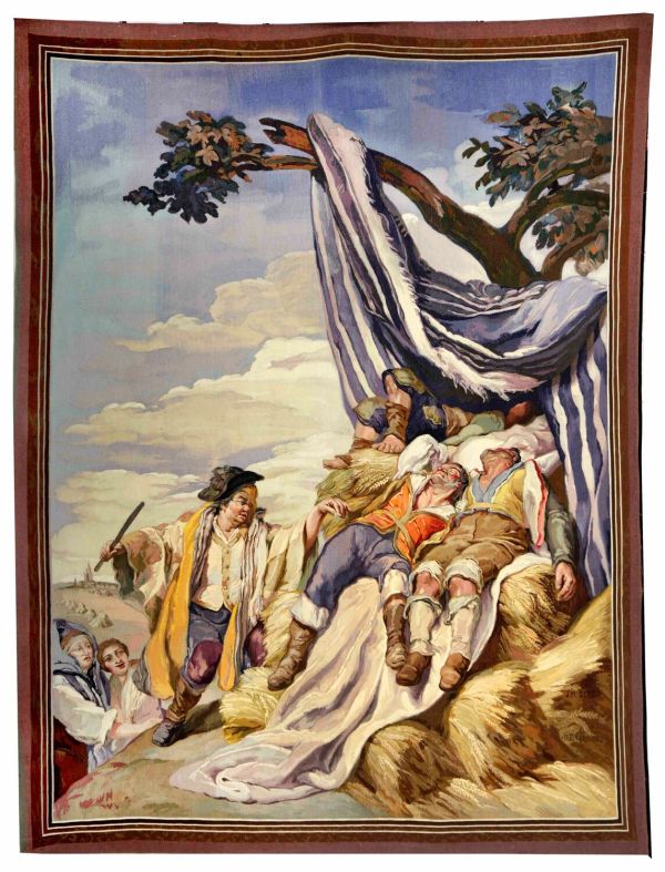 Tenture  des Scènes picaresques :
La sieste des moissonneurs