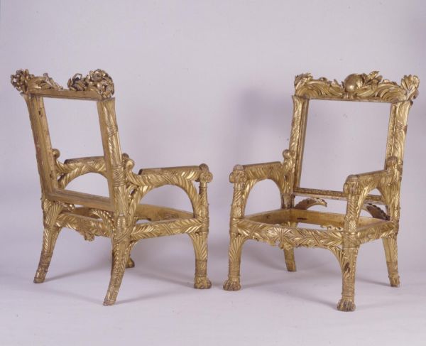 Fauteuil de représentation de la Salle du trône de Louis XVIII aux Tuileries