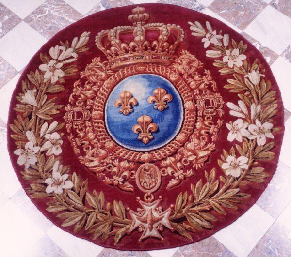 Fragment du tapis pour la salle du trône du palais de Monte Cavallo à Rome.