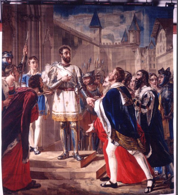 Salle du Trône des Tuileries François Ier pardonne aux Rochelais révoltés