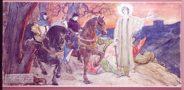 Le départ de Jeanne d'Arc pour se rendre à la cour de Charles VII