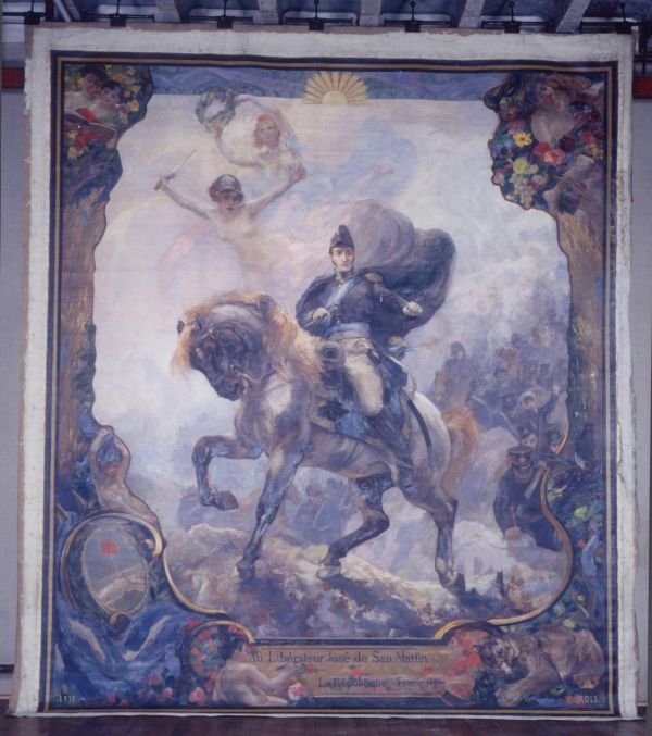 Le général San Martin au passage des Andes