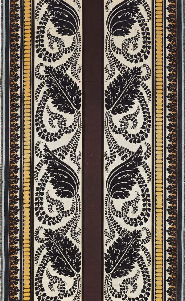 Bordure pour tenture en damas rayé ombré destinée au Petit Salon de Joséphine Bonaparte à Saint-Cloud
