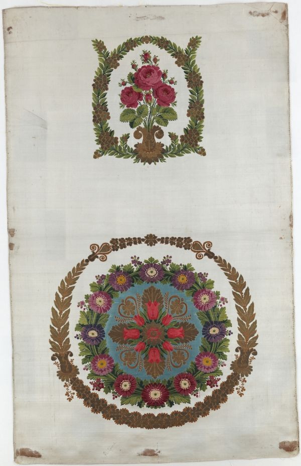 Dossier et fond de fauteuil pour la chambre à coucher de l'appartement de l'Impératrice à Versailles